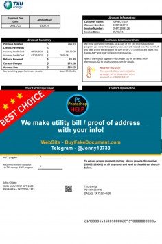 Texas TXU Energy utility bill4